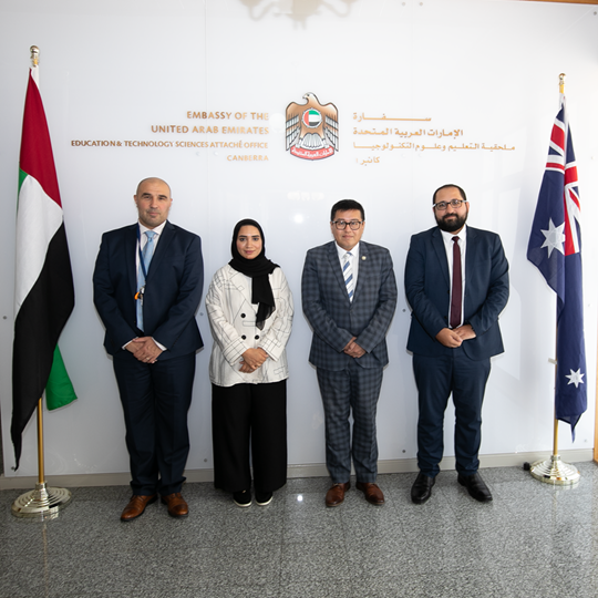 Receiving the Pro-Vice Chancellor International of University of Southern Queensland at the Education and Technology Sciences Attaché Office – Canberra